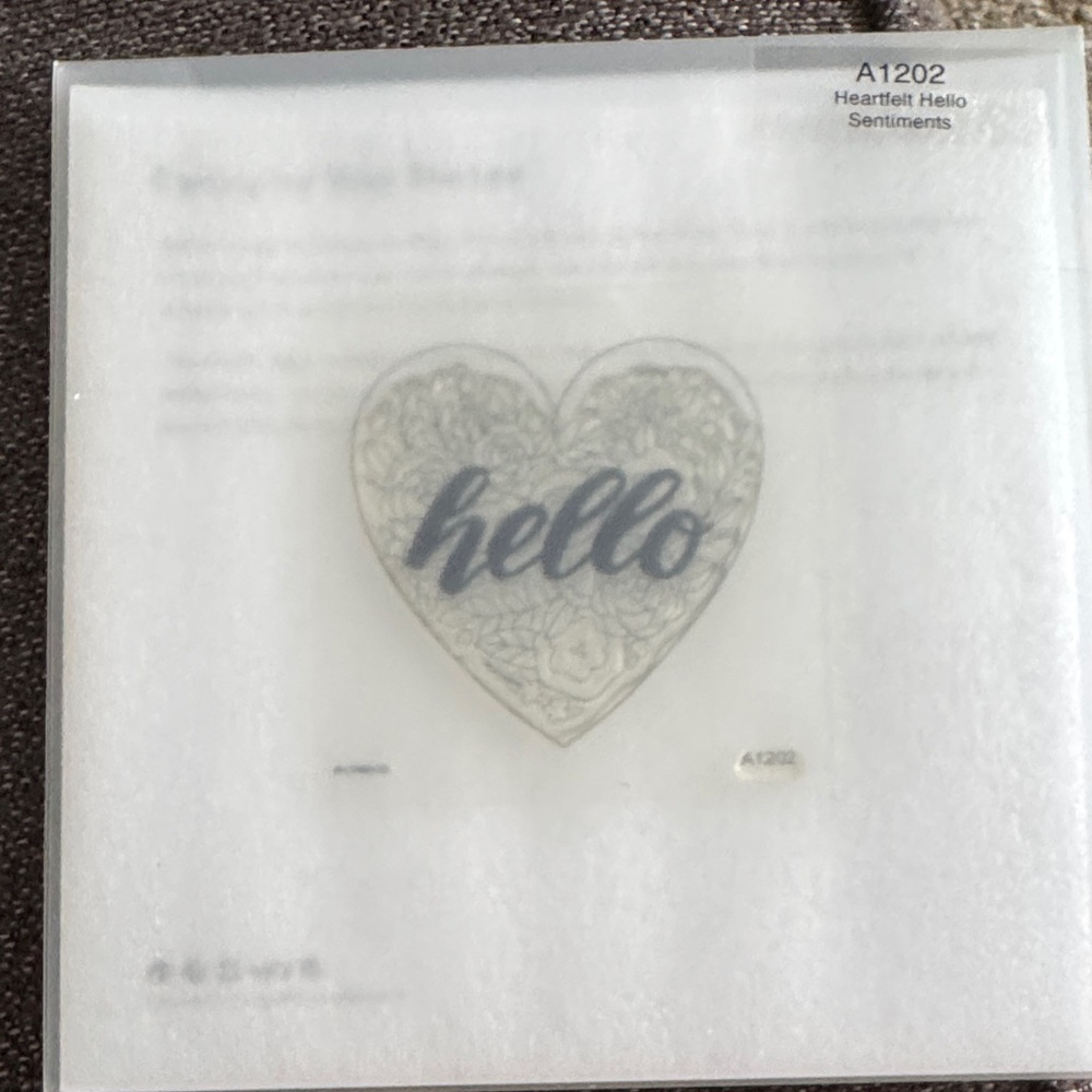 Heartfelt Hello Sentiments Stamp - Gray